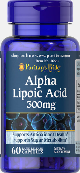 Puritan's Pride Alpha Lipoic Acid 300 mg Item #036557