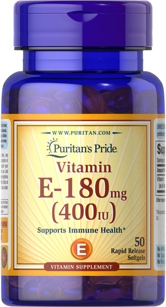 Puritan's Pride Vitamin E-400 IU / 50 Softgels / Item #050858